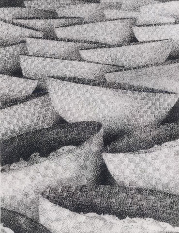 Medium - Isograph pen ink on paper, Technique - Stippling, Size - 4&Prime; &times 5.6&Prime;